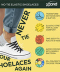 No Tie Elastic Shoelaces For Sneakers And Athletic Shoes Turn Any Pair Into Easy Slip On With Durable Black Laces And Patented Lace Anchors For A Secure Custom Fit For Adults And Kids, white sneaker