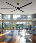 Monster Size 120 Inch HVLS Industrial Ceiling Fan With Aluminum Blades in a gym setting