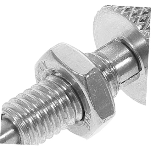 Close-up of Superior Stainless Steel Retractable Spring Plunger Set With Hella Smooth Knurled Grip indexing pin and nut.