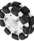 100mm Double Aluminum Omni Wheel For Robots, Heavy Duty 30Kg Load Capacity, 18 Rubber Rollers, Smooth 360 Degree Movement For Platform