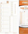 Built Like A Tank Heavy Duty 100 Pack Time Cards For CR1000 Digital Time Clock Double Sided Overtime Columns Anti Jam Cardstock
