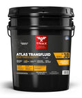Pro Grade Transfluid TO-4 30W Heavy Duty Transmission Fluid For Drive Trains, OEM Grade Extended Life, 5 Gallon Pail, Delivers Superior Wear Protection, Lower Temperature, Compatible With Caterpillar TO-4, Komatsu, Vickers, ZF And More, black 5-gallon pail
