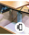 Concealed Rotating Door Hinges 12 Piece Set Black Mini Hinges for Closet Cabinets Kitchen Furniture Decor and Wooden Box