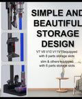Cordless Vacuum Stand And Docking Station For Dyson V6 V7 V8 V10 V11 V15 SV18 SV21 Wall Mount Rack with storage slots