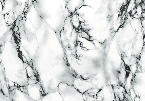 Close-up of white marble pattern on Marble White Self Adhesive Film Roll For Walls Cabinets And Furniture Peel And Stick DIY Home Decor Transform Surfaces Quickly 17 By 78 Inch Roll Ideal For DIY Projects And Quick Room Updates