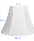 Double White Lamp Shade Set Of 2 Large Barrel Lampshades For Floor And Table Lamps 6x12x8.5 Inch DIY Natural Linen Fabric