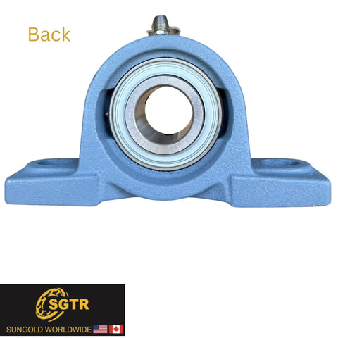 Back view of 2 Pack Beefy Heavy Duty Pillow Block Bearing UCP206-19 1 3/16 Inch Bore Self Aligning Industrial Grade Chrome Steel Bearing