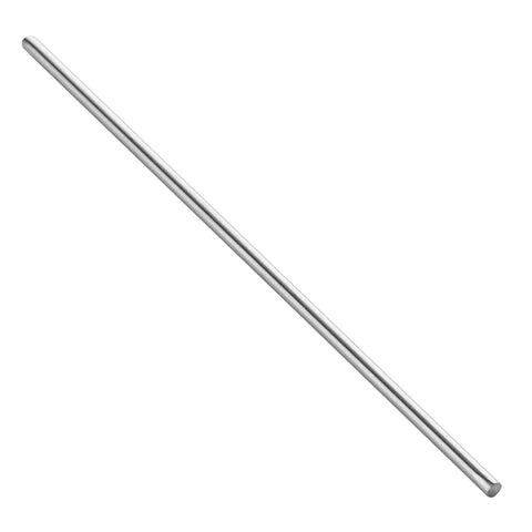 Stainless steel round lathe rod, 6 x 200 mm, side view