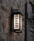 Farmhouse Outdoor Solar Wall Light Black Cast Aluminum Sconce Modern Coach Lantern with Transparent Solar Panel Technology and Warm White LED