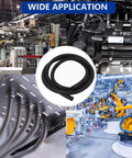 Split Wire Loom Tubing 1 Inch Inner Diameter 10 Feet Long Black Flexible Wire Covers in industrial machinery setup