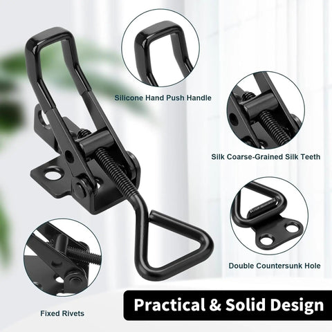 Stainless Steel Toggle Clamp Latch With 100 Kg Holding Capacity and Adjustable Quick Release Buckle for Metal Fixtures