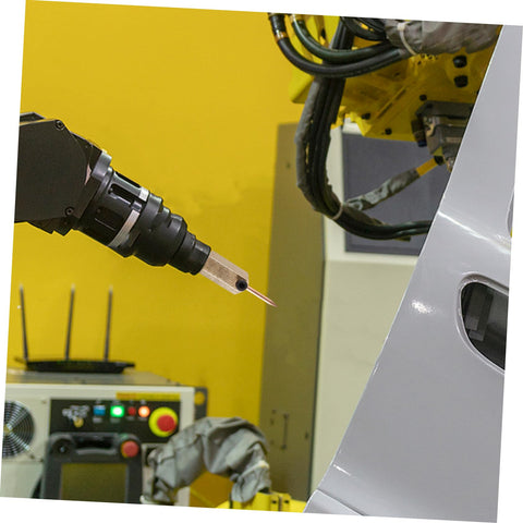 Pro-Grade Seamless Electric Welding Hammer Kit with high-strength magnets in action for auto body panel repair on cars