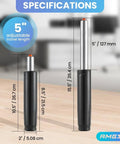 Office Chair Cylinder Replacement 5.5 Inch Travel Length Fits Most Chairs Heavy Duty Class 4 Gas Lift with specifications shown