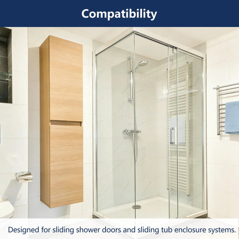 Shower door bumpers, 8-pack, clear anti-collision stoppers with screws for sliding glass doors