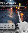 Windshield Washer Reservoir Kit With Cap And Pump For Toyota Corolla 2014 2015 2016 2017 2018 2019 Replaces 8531502520 showcased in rainy background