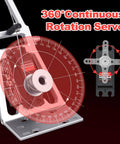 360 Degree Continuous Rotation Servo With Beefy 35Kg Torque Coreless Motor and Metal Gears High Voltage for Arduino RC Projects