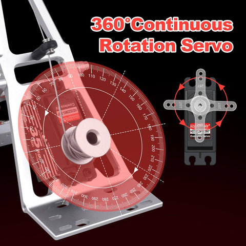 360 Degree Continuous Rotation Servo With Beefy 35Kg Torque Coreless Motor and Metal Gears High Voltage for Arduino RC Projects