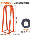 2 Bar Portable Tire Inflation Cage For Service Trucks Weighs 69 Lb And Delivers Safe On Site Tire Air Inflation dimensions shown