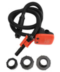 Ditch The Haul With This Fabater Auto Shutoff Fuel Transfer Pump featuring hoses, battery motor, and adapters for easy gas oil transfer.