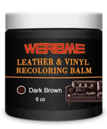 Dark Brown Leather Recoloring Balm Slaps New Shine On Worn Furniture Couches And Car Seats Revives Faded Scratched Or Cracked Vinyl For A Fresh New Vibe Quick Drying Formula Provides Smooth Coverage Without Streaks - 6 oz container