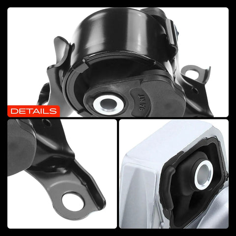 Heavy Duty Engine And Transmission Mount Kit For Acura Rsx And Honda Civic 2002 To 2006 Manual Transmission, showcasing black rubber and metal construction.