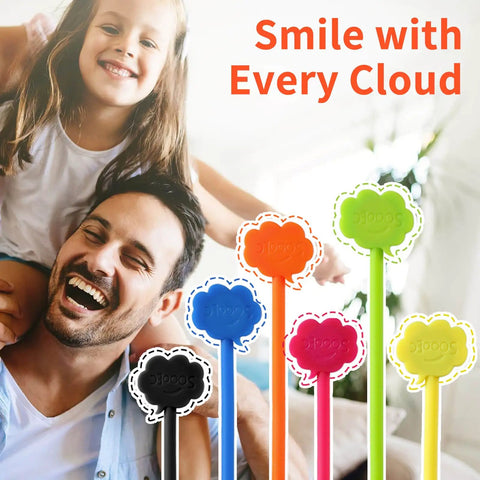 Magnetic Cable Ties 24 Pack 7 Inch Reusable Silicone Twist Ties With Strong Magnets Cute Cloud Design Assorted Colors Displayed