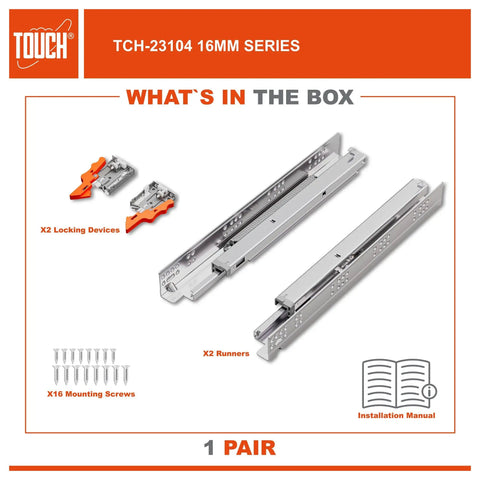 Heavy Duty Undermount Drawer Slides 21 Inch Soft Close Concealed Bottom Mount For Cabinetry With 3D Adjustment And 75 Lb Capacity Glides Slick As Butter Every Time With Zero Slamming Nonsense For One Half Or Five Eighths Panels, includes locking devices and runners.