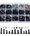 Traxxas Compatible 520 Piece Universal RC Screw Kit Screws Assortment Set All In One Durable Metal Build Gear Up For Arrma Redcat HPI Axial SCX10 Losi 1/8 1/10 1/12 1/16 Scale RC Cars Trucks Crawlers