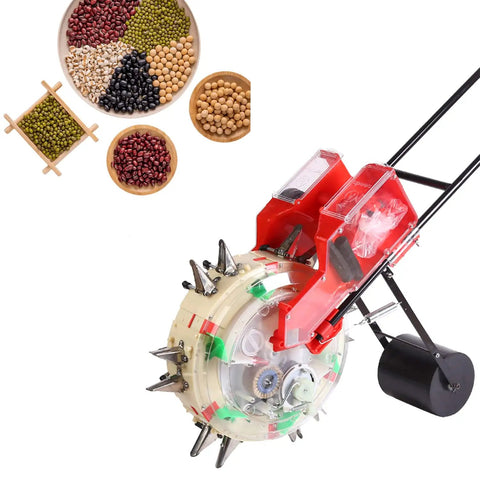 2 In 1 Corn Planter With Double Mouth Seeder Seed Sower And Fertilizer Applicator Precision Garden Seeder For Vegetables Hemp And Corn Multi Function Planting Tool With 7 Mouths For Easy Sowing with seed samples