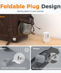 Foldable plug design of Ultra Compact USB C Charger Block 20W PD Fast Charge Adapter showing space-saving feature.