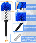 Car Wheel Cleaning Kit With Soft Drill Wheel Cleaner Brush And Detailing Pads, high-quality nylon brush, 11 inch length