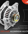 Replacement Alternator For Mazda Protege And Protege5 1999 2000 2003 12V 80A Clockwise 4 Groove Pulley Aluminum Alloy