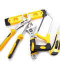 Tools from the 218 Piece Home Tool Kit With Plastic Toolbox Storage Case Yellow For Everyday DIY Repairs All In One Set