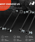 A-Premium 4-piece sway bar link kit, front and rear, black steel stabilizer links for Toyota and Lexus