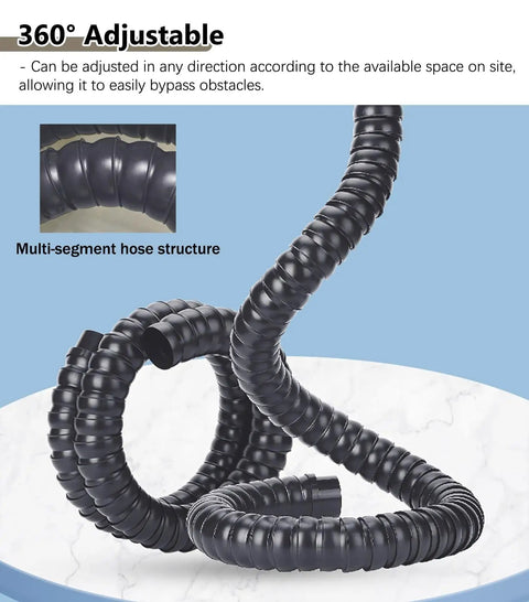Heavy Duty Duct Hose Fume Extractor with 360° adjustable multi-segment articulated arm for air smoke and dust removal