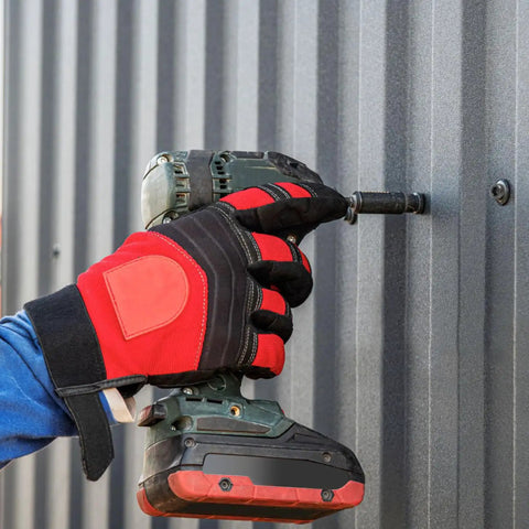Person using drill with socket head cap bolt on metal surface, showcasing Fifty Pack Beefed Up Socket Head Cap Bolts 3/8X2 Inch Alloy Steel Bouldering Climbing Holds Mounts For Home Gyms Easy Rigging Then Go Chase Those Gains.