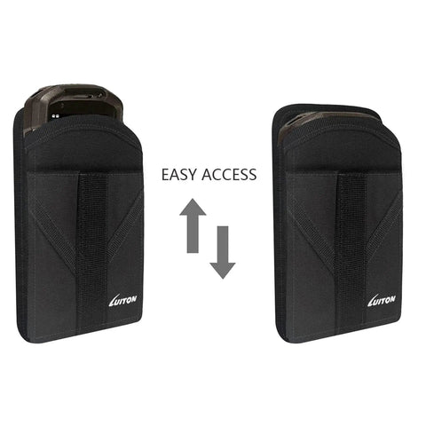 Rugged Handheld Scanner Holster Case With Belt Clip And Loops For TC70 TC70x TC75 TC75x TC72 TC77 M60 MC67, front and side view