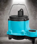 Manual Submersible Sump Pump For Sump Systems And Dewatering, 115 Volt, 1/3 HP, 2750 GPH, No Switch, 10 Ft Cord, Epoxy Coated Cast Iron