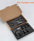 Box with components of Oil Rubbed Bronze Adjustable Expandable Towel Bar 4 Piece Bathroom Hardware Set