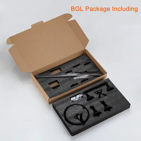 Box with components of Oil Rubbed Bronze Adjustable Expandable Towel Bar 4 Piece Bathroom Hardware Set