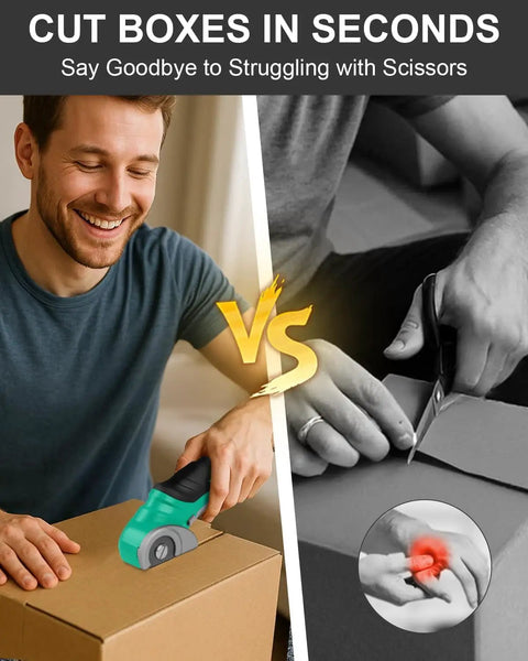 Top Christmas Stocking Stuffers For Men And Adults Ultra Lightweight Cordless Electric Scissors cutting cardboard quickly.