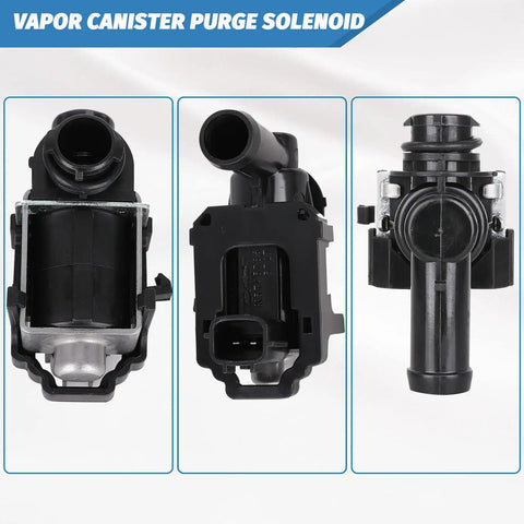 EVAP Canister Vent Solenoid For Nissan And Infiniti Vehicles 2003 To 2015 showing front, back, and side views