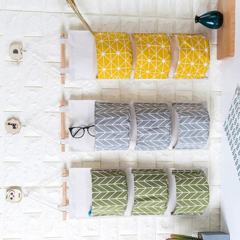 Score Major Closet Wins With This Over Door Hanging Shoe Organizer Bag Crafted From Soft Cotton Linen Featuring Roomy Pockets For Smart Bedroom Bathroom And Garage Storage Solutions with colorful pockets.