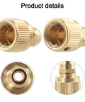 2-Pack Brass Garden Hose Repair Adapters For 3/8 Inch Expandable Hoses With Quick Connect Aluminum Alloy Fittings Kit To Fix Leaks And Cracks