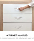Zinc Alloy Vintage Cupboard Door Handle And Drawer Pull Ring Set In Ivory White For Wardrobe And Kitchen Cabinets Top Notch European Style Cabinet Hardware Two Piece Set on white drawers