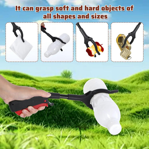 11 Inch Grabber Reacher Tool With 360 Degree Rotating Jaw And Anti Slip Grip For Quick Trash Pickup Ergonomic Handle Ideal For Sanitation Work And Everyday Debris Cleanup