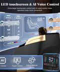Person using 4D Full Body Massage Chair For Next Level Comfort With SL Track Shiatsu Zero Gravity Recliner AI Control