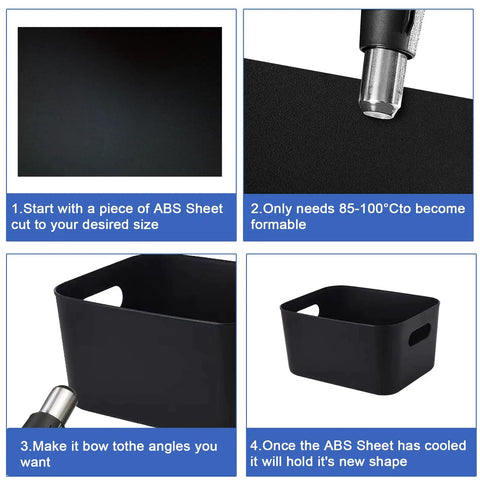 Process of shaping moldable plastic sheets 12x16 inches 0.06 inch thick 6 pack double sided smooth and textured for DIY projects.