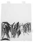 Heavy Duty Toggle Bolts And Wing Nuts Kit For Drywall And Metal Galvanized Iron 24-Piece Set in plastic case