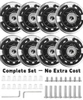 8 Pack 76mm Inline Skate Wheels With Bearings For Indoor And Outdoor Replacement, High Performance 82A Polyurethane
